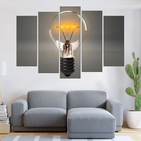 Момиче в крушка - картина пано за стена - 3