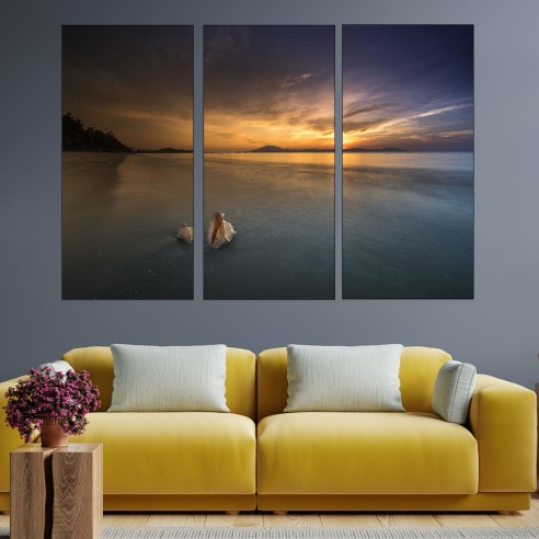 Раковини на плажа - картина пано за стена - 2