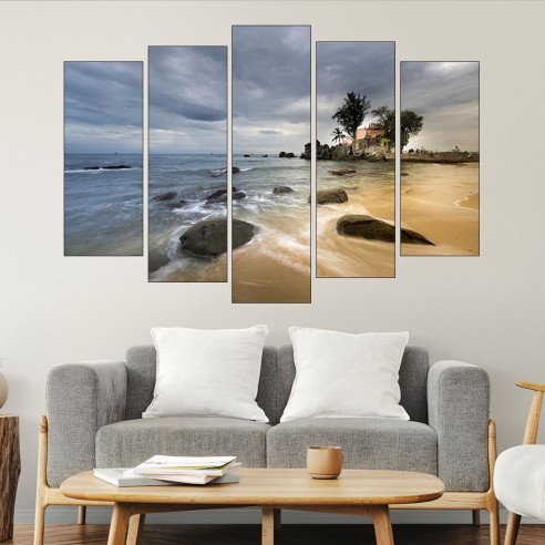 Каменист плаж на остров Фукок - картина пано за стена - 3