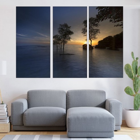 Залез над остров Фукок - картина пано за стена - 2