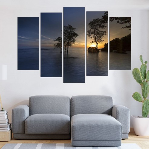 Залез над остров Фукок - картина пано за стена - 3