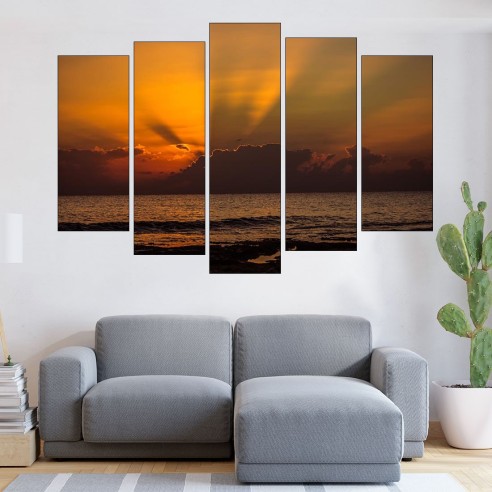 Залез над Кипърско море - картина пано за стена - 3