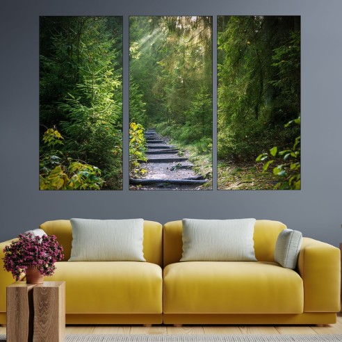 Живописна горска пътека - картина пано за стена - 2