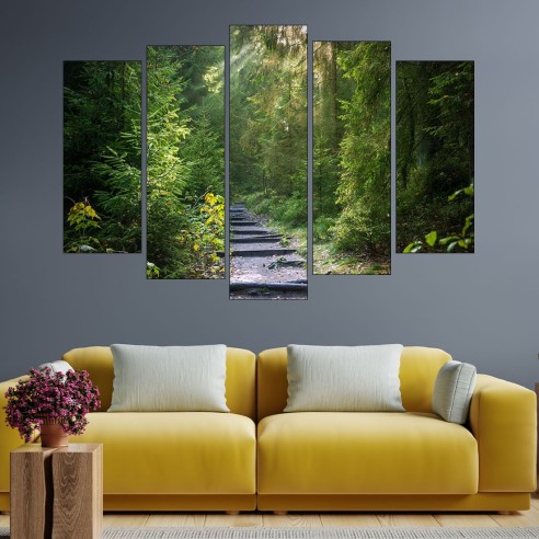 Живописна горска пътека - картина пано за стена - 3