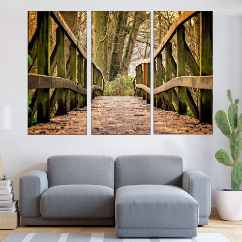 Малък дървен мост - картина пано за стена - 2