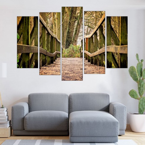 Малък дървен мост - картина пано за стена - 3