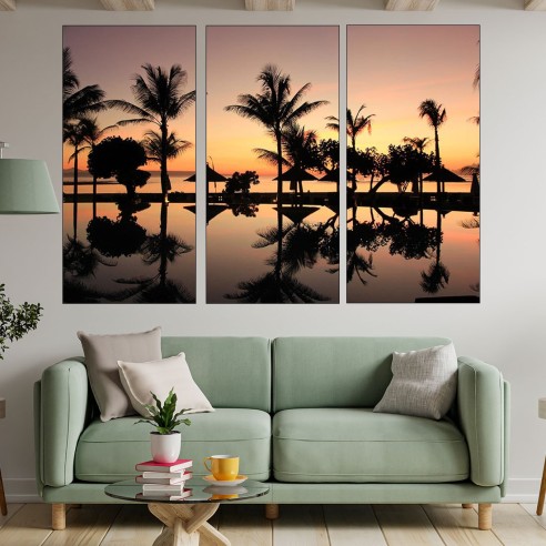 Залез над Бали - картина пано за стена - 2