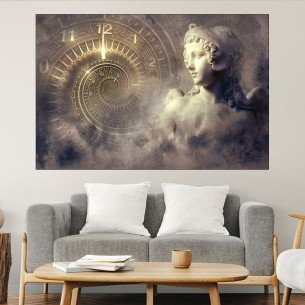 Ангел и часовник - картина пано за стена - 1