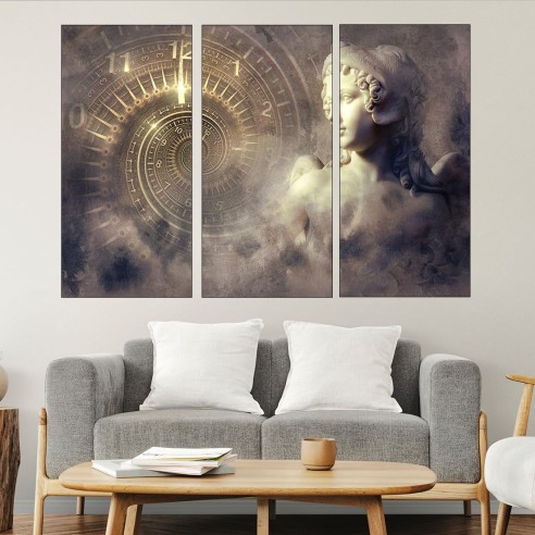 Ангел и часовник - картина пано за стена - 2