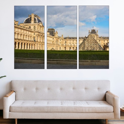 Лувъра в Париж - картина пано за стена - 2