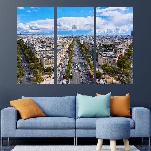Шан-з-Елизе в Париж - картина пано за стена - 2