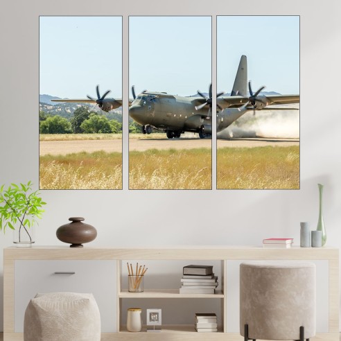 Товарен самолет С-130 - картина пано за стена - 2