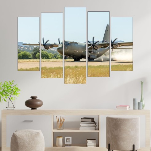 Товарен самолет С-130 - картина пано за стена - 3