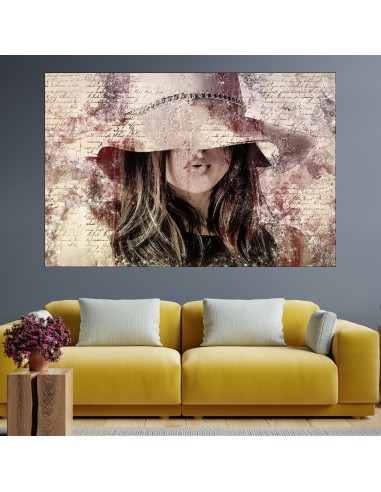 Момиче с шапка - картина пано за стена - 1