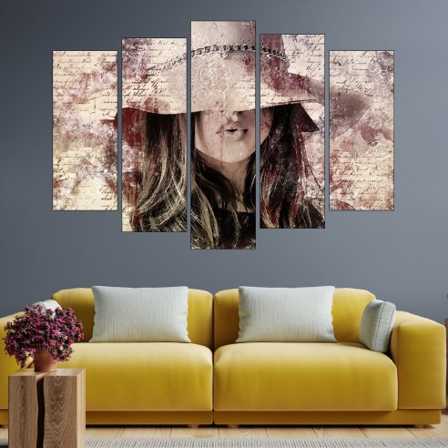 Момиче с шапка - картина пано за стена - 3