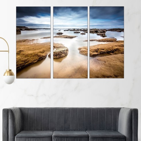 Скалист морски пейзаж - картина пано за стена - 2