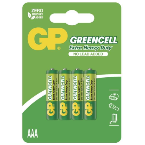 Батерии GP GreenCell R03 AAA 1.5V - 4 бр. - 1