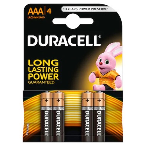 Алкални батерии DURACELL LR03 AAA 1.5V - 4бр. - 1