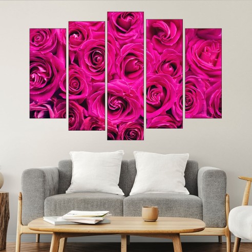 Фон от рози - картина пано за стена - 3