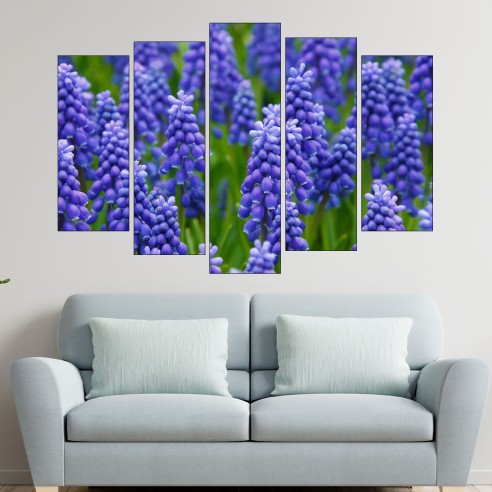 Син гроздов зюмбюл - картина пано за стена - 3