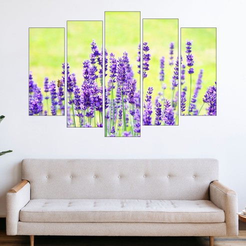Цъфнала лавандула в полето - картина пано за стена - 3