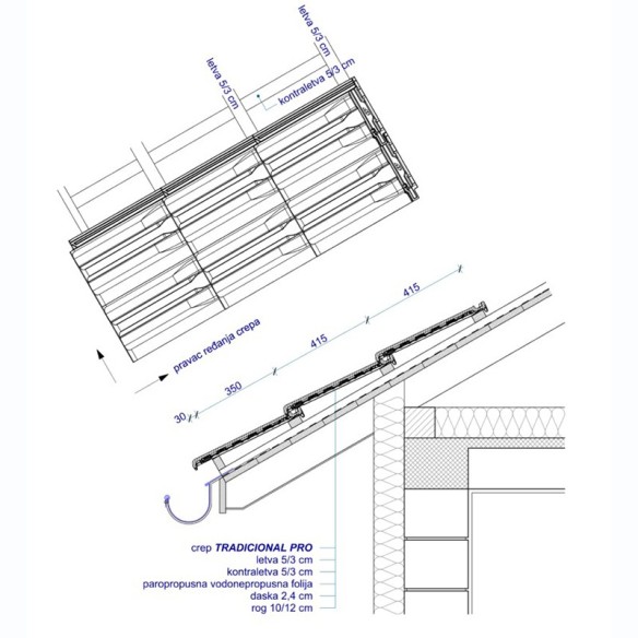 Керемида Традиционал PRO кафява MLADOST - 3