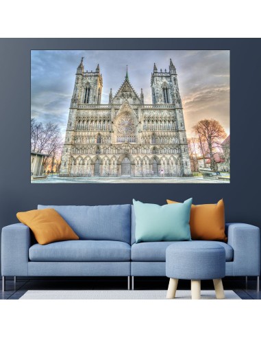 Катедрала в Тронхайм - картина пано за стена - 1