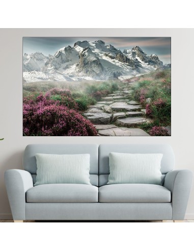 Каменна пътека в Алпите - картина пано за стена - 1