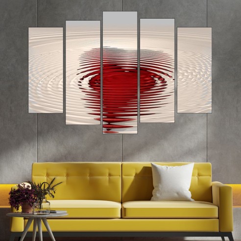 Силует на сърце във водата - картина пано за стена - 3