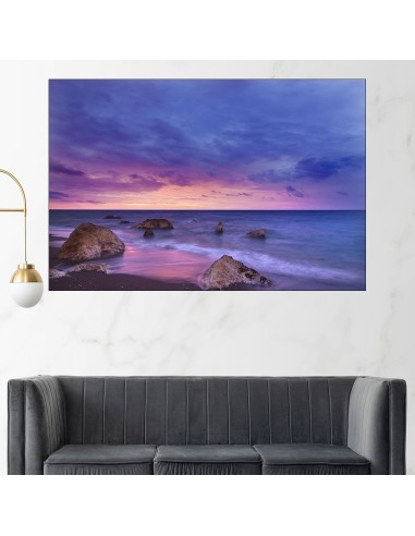 Залез над самотан плаж - картина пано за стена - 1