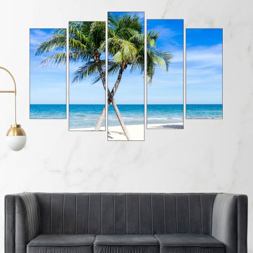 Плами на плажа - картина пано за стена - 3