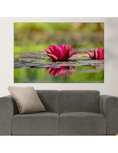Езерце с водни лилии - картина пано за стена - 1