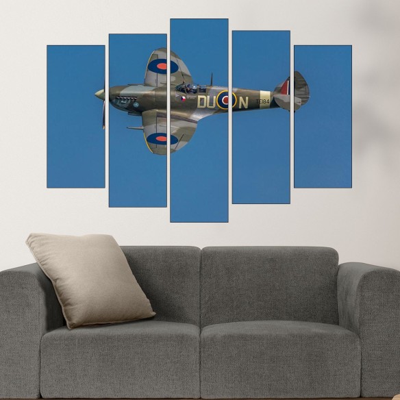Самолет в авиошоу - spitfire - картина пано за стена - 3