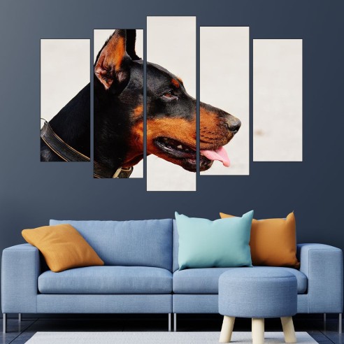 Портрет на доберман - картина пано за стена - 3