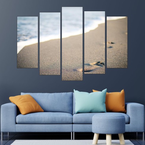 Стъпки в пясъка - картина пано за стена - 3