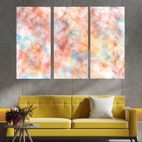 Абстрактен фон в червено и жълто - картина пано за стена - 2