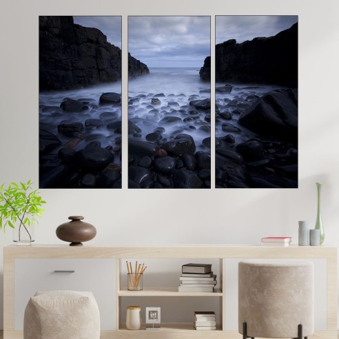 Морски каменен силует - картина пано за стена - 2