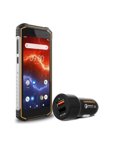 Смартфон 5.5" оранжев HAMMER Energy 2 myPhone + 12V зарядно за кола - 1