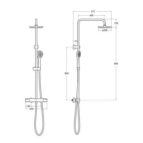 Tермостатична душ колона Victoria-T Basic ROCA - 3
