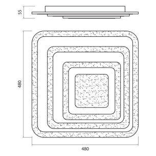 LED плафон Cezar 82W с дистанционно VIVALUX - 1 2