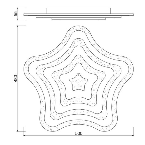 LED плафон Lumi 68W с дистанционно VIVALUX
