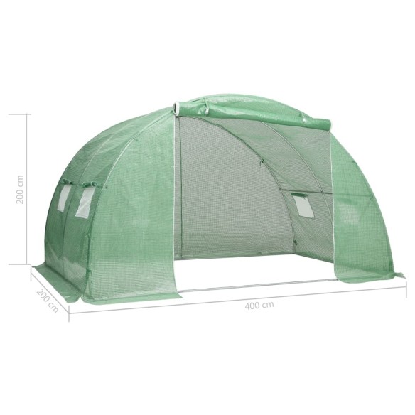 Оранжерия, градинска  с 4 прозореца, 8 м², 4x2x2 м - 11