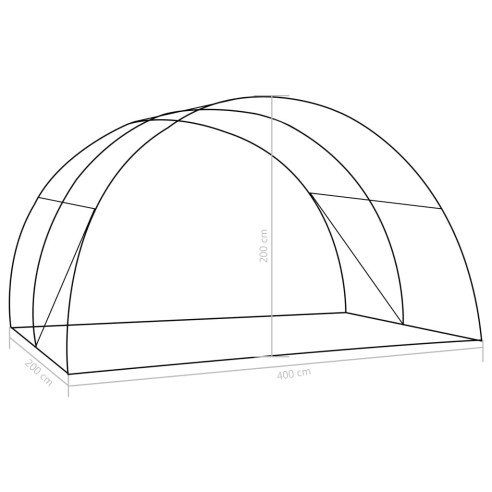 Оранжерия, градинска  с 4 прозореца, 8 м², 4x2x2 м - 12