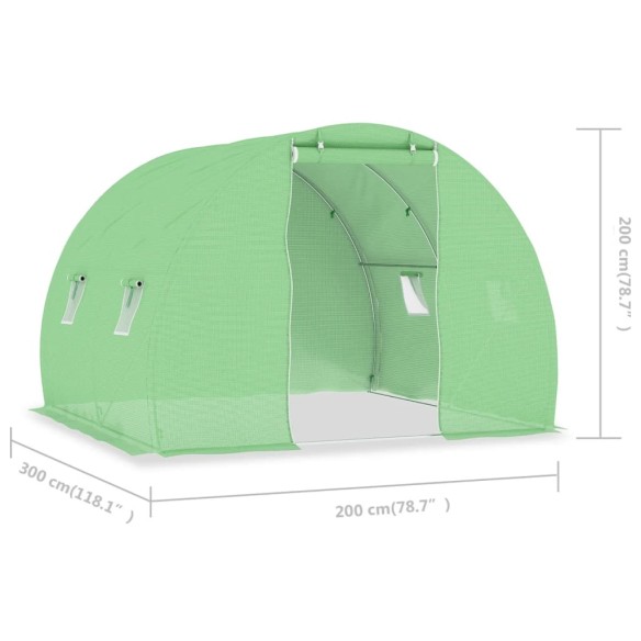 Оранжерия, градинска с 4 прозореца, 6 м², 3x2x2 м - 10