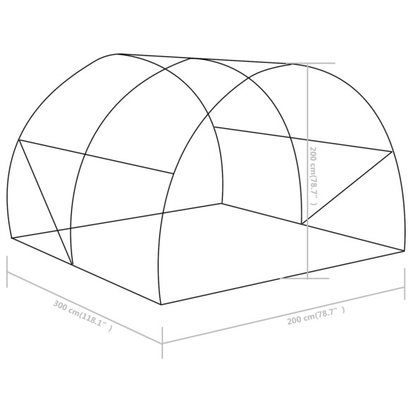Оранжерия, градинска с 4 прозореца, 6 м², 3x2x2 м - 11