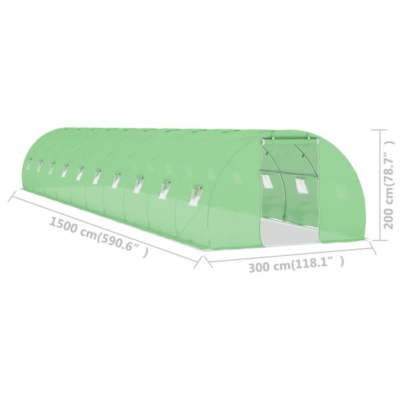 Оранжерия - професионална 45 м², 15x3x2 м - 10