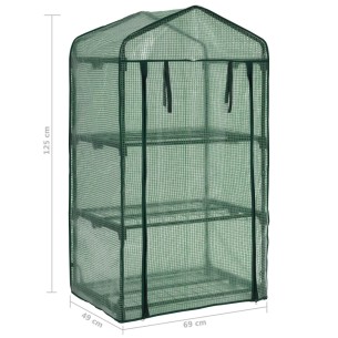 3-етажна мини оранжерия, 69x49x125 см - 1 2