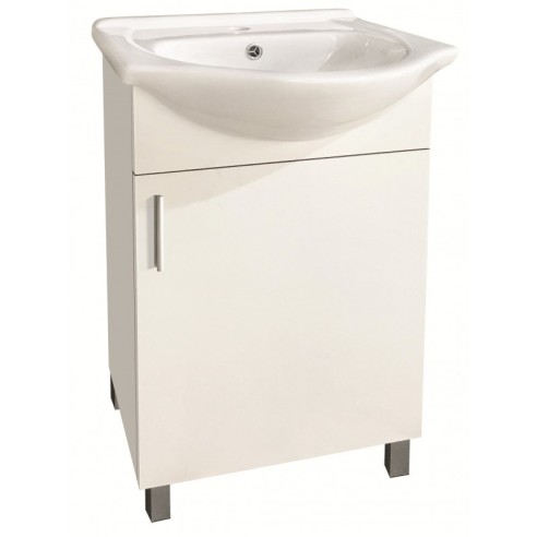 Шкаф за баня, с мивка, бял INTER CERAMIC