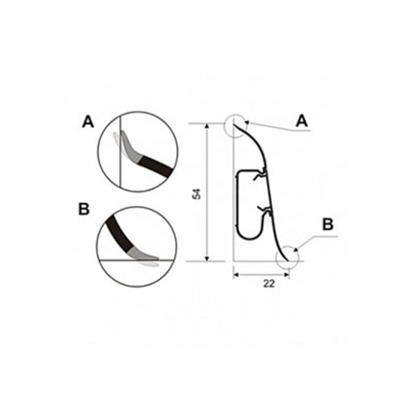 Перваз prexa 54 - g3 - златен дъб - 2