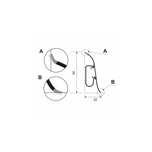 Перваз prexa 54 - g1 - вишна - 2